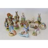 Sixteen Royal Albert Beatrix Potter figures - Squirrel Nutkin, Jemima Puddleduck, Benjamin Bunny