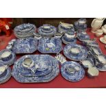 An extensive collection of Spode blue and white Italian pattern tea and dinner ware to include,