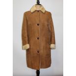 Ladies sheep skin coat by Nurseys, Bungay, England, size 34