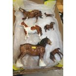 Collection of 18 Beswick horses