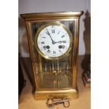 Victorian four glass mantle clock.