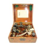 Heath & Co. Ltd. Crayford, London Sextant in wooden case.