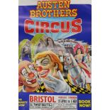 Circus Posters Austen Brothers various designs 1970's/1980's period.