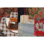 Vintage scarves including Burberrys, Richard Allan, Christian Dior, Wetherall silk equestrian