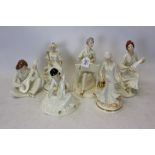 Six Royal Doulton The Enchantment Collection figures - Musicale HN2756, Queen of the Dawn HN2437,