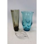 Whitefriars glass Twilight lobed glass vase designed by Geoffrey Baxter, circa 1957, 1930s
