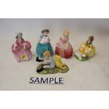 Fifteen small Doulton figurines