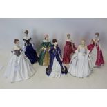 Seven Royal Worcester ladies