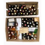 Group of approximately 80 alcoholic miniatures to include Rum, Cognac, Brandy and others
