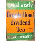 Rectangular enamel advertising sign 'Brook Bond Dividend Tea'