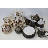 Masons coffee set and Denby tea set