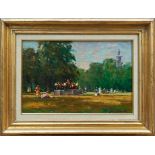 John Horwood (b. 1934) oil on canvas, Bandstand St James’ Park, signed, inscribed as title d verso,