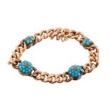 Victorian gold and turquoise bracelet