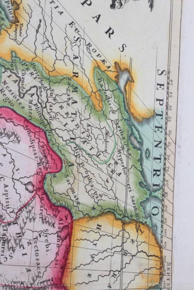 Nicolas Sanson (1600-1667), hand-coloured map - ‘Asia Venus’, dated 1667, 41cm x 57cm - Image 3 of 15