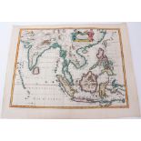 John Speed (1552-1629), hand-coloured map - ‘A new map of East India’, 1676, English text verso,