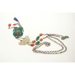Antique enamelled Chinese necklace