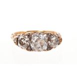 Victorian 3 stone diamond ring