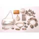 Miscellaneous group of silver, white metal and plated items