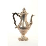 George III silver coffee pot with pineapple finial (London 1773)
