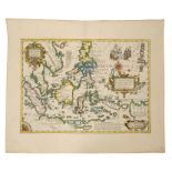 Gerhard Mercator (1512-1594), hand-coloured map - ‘insulae India Orientalis’ (J. Hondius 1609),