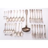 Selection of Victorian and later flatware