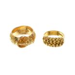 Two Victorian 18ct gold rings