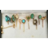 Ten Victorian ans Edwardian stick pins