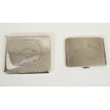 Silver card case 1906 & silver cigarette case (2)