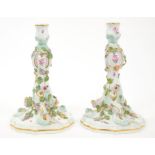 Pair of 19th century Meissen candlesticks