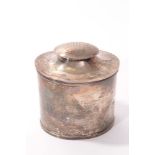 Late Victorian silver tea caddy with original spoon