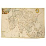 John Senex (d.1740), large hand-coloured map - ‘Asia’ - dedicated to Sir George Markham Baronet,