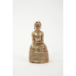 Unusual 18th / 19th century Tibetan gilt metal Buddha
