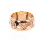 Bvlgari 18ct rose gold and diamond ring