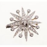 Diamond star brooch