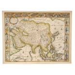John Speed (1552-1629), hand-coloured map - ‘Asia’ dated 1626, English text verso, 40cm x 52cm.