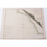 William Nicholson (Nichelsen), 18th century, hand-coloured chart - ‘A plan of the Bay on the South