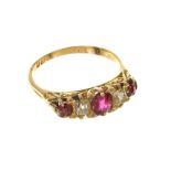 Edwardian ruby and diamond ring