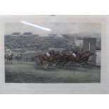 Godfrey Douglas Giles (1857-1941) signed print - The Derby of 1909, signed in pencil and