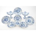 Meissen porcelain blue and white dessert service