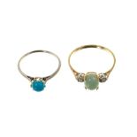 Jade ring, turquoise ring