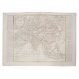 Jean Baptiste Nolin (1657-1725), hand-coloured map - ‘L’Asie’, with updates by L. Denis, 1817, 50cm