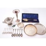 Selection of miscellaneous 19th century and later silver.