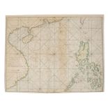 William Herbert (1718-1795), hand-coloured map - ‘A correct Chart of The China Seas...’, 1758, 59cm