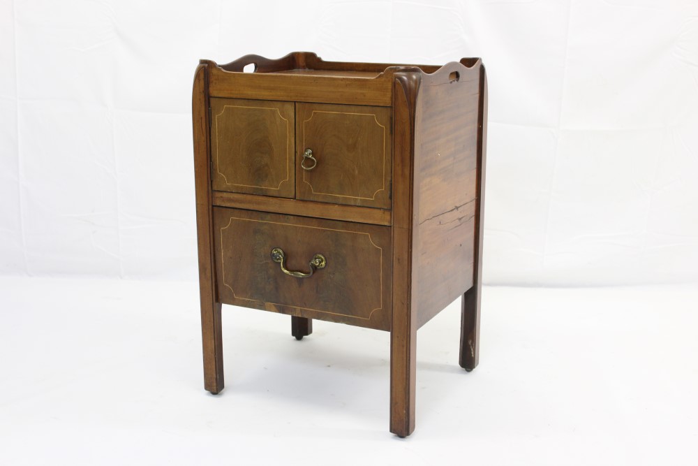 George III mahogany night cupboard