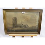 T. B. Clutton 19th century engraving - Lavenham Church, in glazed gilt frame, 35cm x 54cm