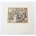 Gerhard Mercator (1512-1594), hand-coloured map ‘Indiae Orientalis’, (1607), Latin text verso, 15cm
