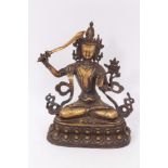 Antique Tibetan bronze figure of Majushri