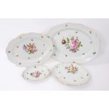 A set of four Herend porcelain graduated serving dishes