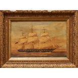 Pair of late 19th century oil on canvas ship portraits