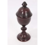 17th century treen cup and cover